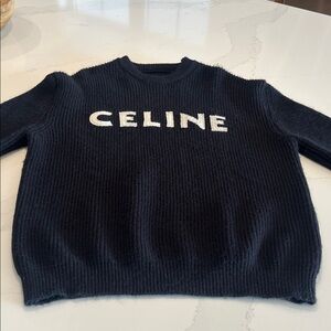 Celine Black Crew Neck Sweater